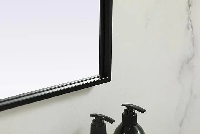 Illuminate, Metal Frame Arch Mirror 40X34 Inch in, Modern, Black - ModernBath