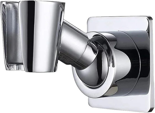 YDmeet Shower Head Holder, Adjustable Handheld Brass Shower Head Bracket, Wall Mount Holder, Drill Free Glue Installation (Polished Chrome) - ModernBath
