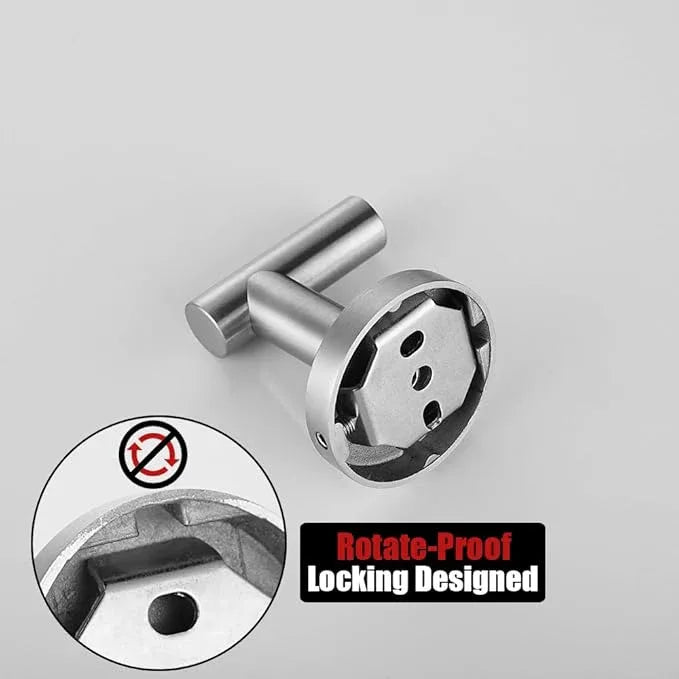 JQK Bathroom Towel Hook, Coat Robe Clothes Bath Wall Hooks for Kitchen Garage SUS 304 Stainless Steel Thick 0.8mm, 4 Pack Brushed Finish, TH100-BN-P4 - ModernBath