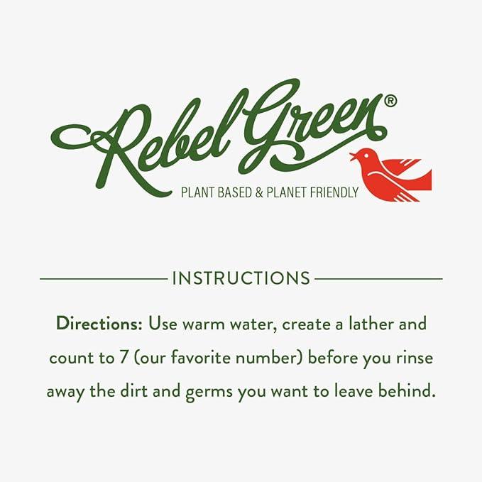 Rebel Green Fresh & Clean Hand Soap Refill - Natural Liquid Hand Soap Refill for Bathroom & Kitchen - Peppermint and Lemon Scent, 32 Fl Oz - ModernBath
