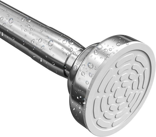 Umimile Shower Curtain Rod, 1 Inch Diameter Adjustable Spring Tension Curtain Rod, 304 Stainless Steel Shower Rod for Bathroom, Windows, Never Rust Non-Slip (Stainless Steel, 42-70”) - ModernBath