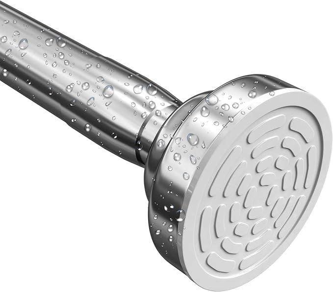 Umimile Shower Curtain Rod, 1 Inch Diameter Adjustable Spring Tension Curtain Rod, 304 Stainless Steel Shower Rod for Bathroom, Windows, Never Rust Non-Slip (Stainless Steel, 57-100”) - ModernBath