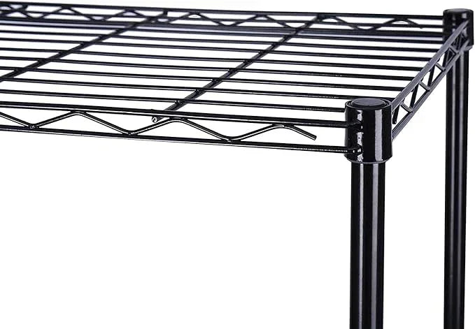 HOMEFORT 5-Tier Wire Shelving Unit, Extra Wide Metal Storage Rack, Free Standing Rack, Durable Organizer Perfect for Pantry Closet Kitchen Laundry Organization in Black, 29" W x 14" D x 61" H - ModernBath