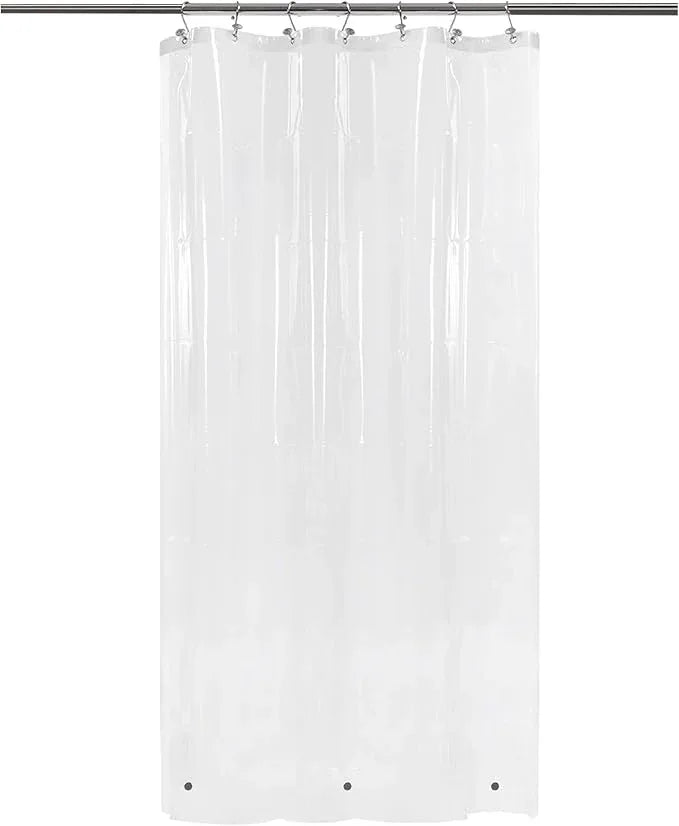 Barossa Design Narrow Shower Curtain Liner with 3 Magnets - 36" x 84", Waterproof PEVA Shower Liner for Small Extra Long Bathroom Stall, PVC Free, Metal Grommets - Clear, 36X84 - ModernBath