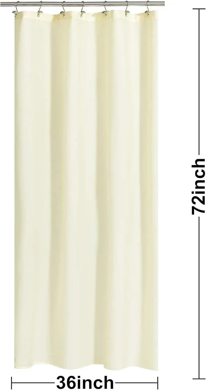 N&Y HOME Fabric Shower Curtain or Liner 36 x 72 Inches Bath Stall Size with 2 Bottom Magnets, Hotel Quality, Washable, Water Repellent, Sand - ModernBath