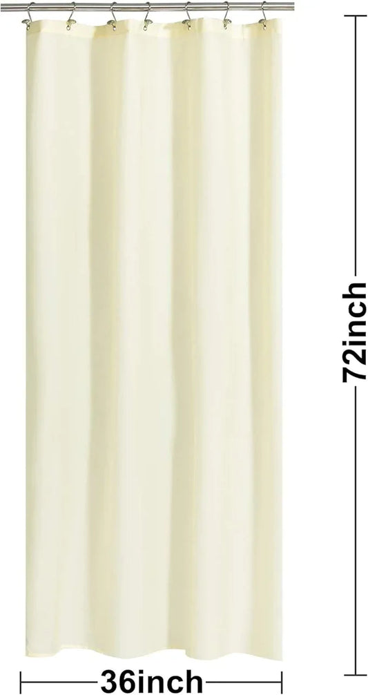 N&Y HOME Fabric Shower Curtain or Liner 36 x 72 Inches Bath Stall Size with 2 Bottom Magnets, Hotel Quality, Washable, Water Repellent, Sand - ModernBath