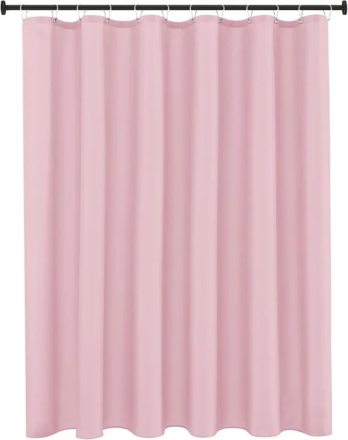 Biscaynebay Hotel Quality Fabric Shower Curtain Extra Long Liners 72" Width by 84" Length, Pink Water Resistant Bathroom Curtains Rust Resistant Grommets & Weighted Bottom Hem Machine Washable - ModernBath