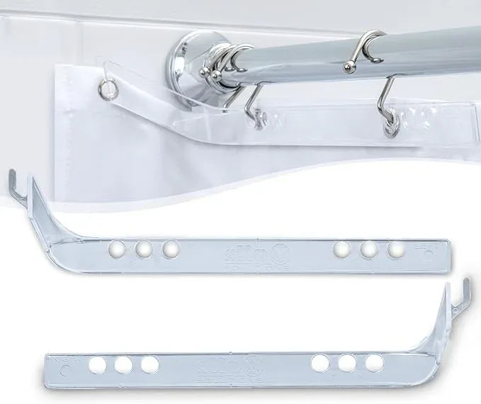 SlipX Solutions No Mess Splash Guard for Shower & Bathtub Curtain Liners | Bath Accessories to Keep Water Where It Belongs for A Non-Slip Bathroom Floor | Adhesive Free, Easy to Attach | 2 Per Pack - ModernBath