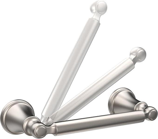 Delta Woodhurst (1-Pack) Toilet Paper Holder Brilliance Stainless Steel Tissue Roll Holder for Bathroom Organization and Storage Pivoting Toilet Tissue Holder Wall Bathroom Accessories 73250-SS - ModernBath