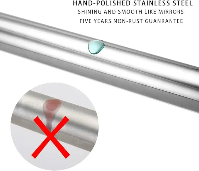 BRIOFOX Shower Curtain Rod 43-73 Inches, Rustproof and Non-Slip Spring Tension Rod for Window or Bathroom, Polished 304 Stainless Steel - ModernBath