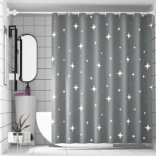 TIKABC Shower Curtain Liner, 4G PEVA Shower Liner, Plastic Waterproof Shower Curtains, with Grommet Holes and 3 Magnetic Weights(Dreamy Grey) - ModernBath
