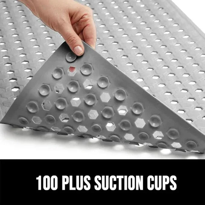 GORILLA GRIP Patented Square Shower Stall Mat, Small Bathtub Floor Mats for Stand Up Showers, Suction Cups and Drainage Holes, Machine Wash, Soft on Feet, Bathroom Accessories 21x21 Inch, Gray Opaque - ModernBath