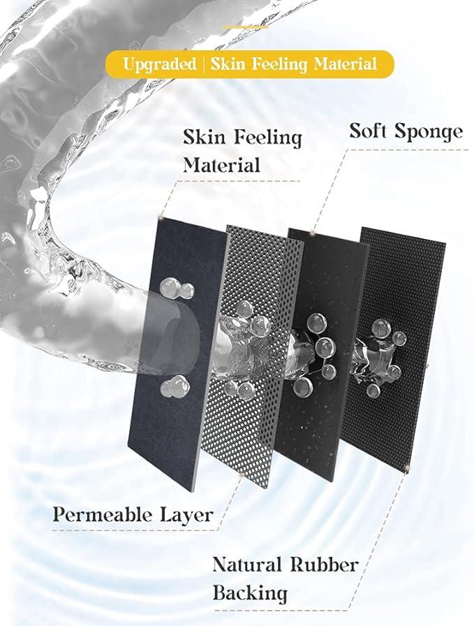 MontVoo -Bath Mat Rug-Rubber Backing Non Slip Quick Dry Absorbent Thin Bathroom Rugs Fit Under Door-Faux Suede Surface Bathroom Floor Mats-Shower Rug for in Front of Bathtub Shower Navy 16"x24" - ModernBath