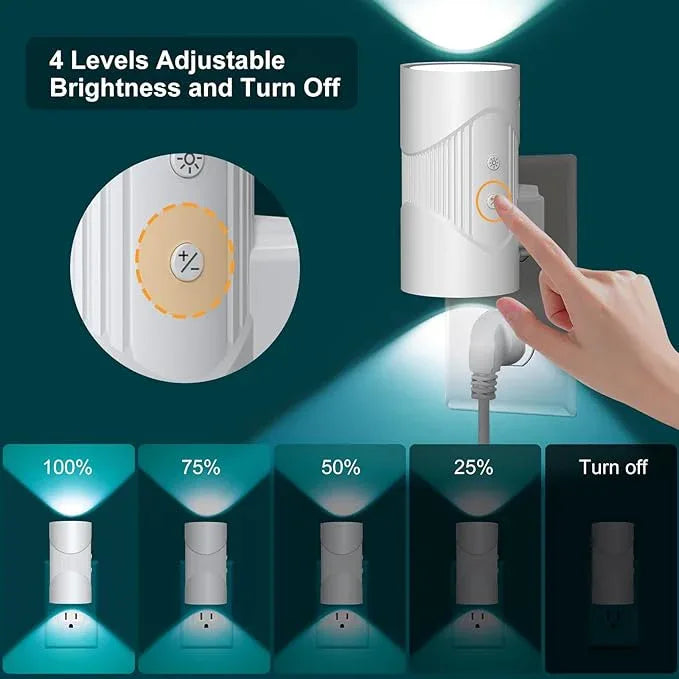 easuntec Night Light, Night Lights Plug into Wall, Color Changing Night Light, Dusk to Dawn Sensor, 8 Light Modes, Dimmable RGB Night Lights for Bedroom Bathroom Hallway Kitchen Stairs (RGB,2 Pack) - ModernBath