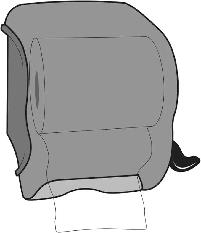 San Jamar Classic Element Paper Towel Dispenser Wall-Mounted Commercial Roll Dispenser, Fits All Core Sizes with Lever for Bathroom, Kitchens, and Restaurants, Plastic, Universal Paper, Black Pearl - ModernBath