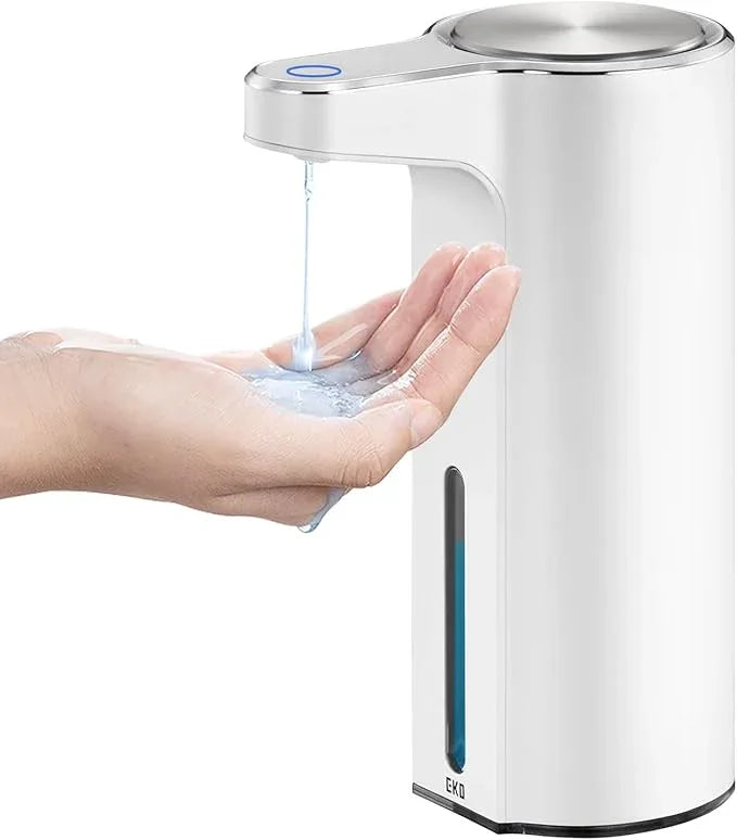EKO Aroma Touchless Automatic Soap Dispenser for Bathroom and Kitchen, Liquid Hand Soap Dispenser, Water-Resistant and Rechargeable, 9 fl oz (White) - ModernBath