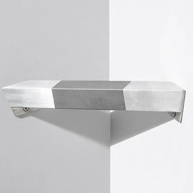 LIWEIKE Brushed Nickel Shower Foot Rest Bar Wall Mount Shower Stool for Shaving Legs Non-Slip Scrub Shower Foot Step Square Corner Shower Shaver Foot Rest - ModernBath