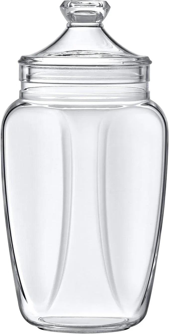 Amazing Abby - Eleanor - Plastic Bathroom Canister (60 oz), Acrylic Apothecary Jar for Vanity, BPA-Free and Shatter-Proof, Great for Bath Sponges and Shower Balls (NOT Glass) - ModernBath