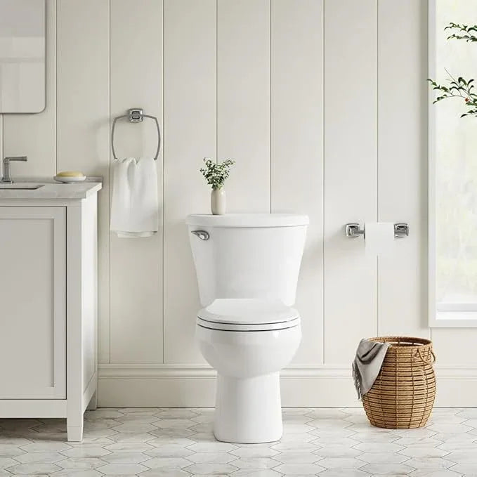 American Standard 5503B00B.020 Transitional Slow-Close Round Front Toilet Seat, White - ModernBath