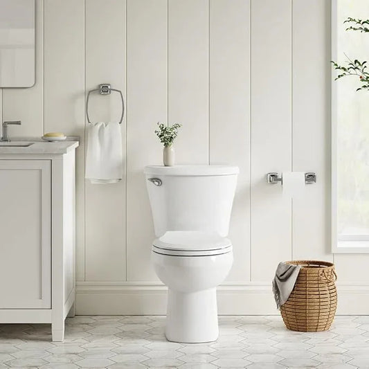 American Standard 5503B00B.020 Transitional Slow-Close Round Front Toilet Seat, White - ModernBath