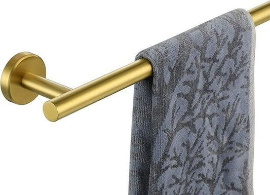 JQK Gold Towel Bar, 33 Inch 304 Stainless Steel Thicken 0.8mm Towel Rack Bathroom, Towel Holder Brushed Golden Wall Mount, Useable Length 30 Inch, TB110L30-BG - ModernBath