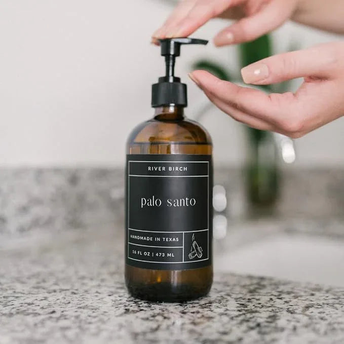 River Birch Palo Santo Scented Natural Hand Soap Refill - Handmade Moisturizing Hand Wash Luxury Scented Hydrating Soap - Vegan and Non-Toxic - 32 Fl Oz - ModernBath