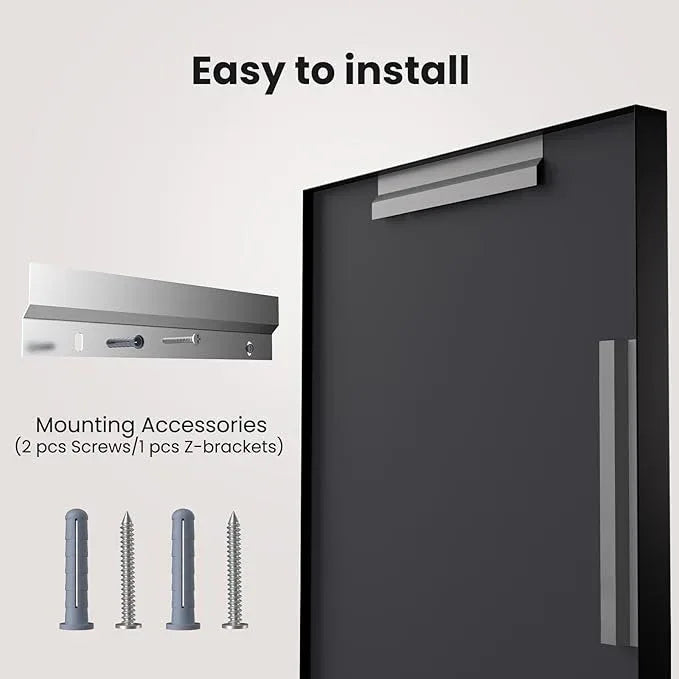 LOAAO Black Bathroom Mirror 84"X32" for Wall, Rectangle Bathroom Vanity Mirror, Tempered Glass, Hangs Vertically or Horizontally, Easy to Install, Modern Design - ModernBath
