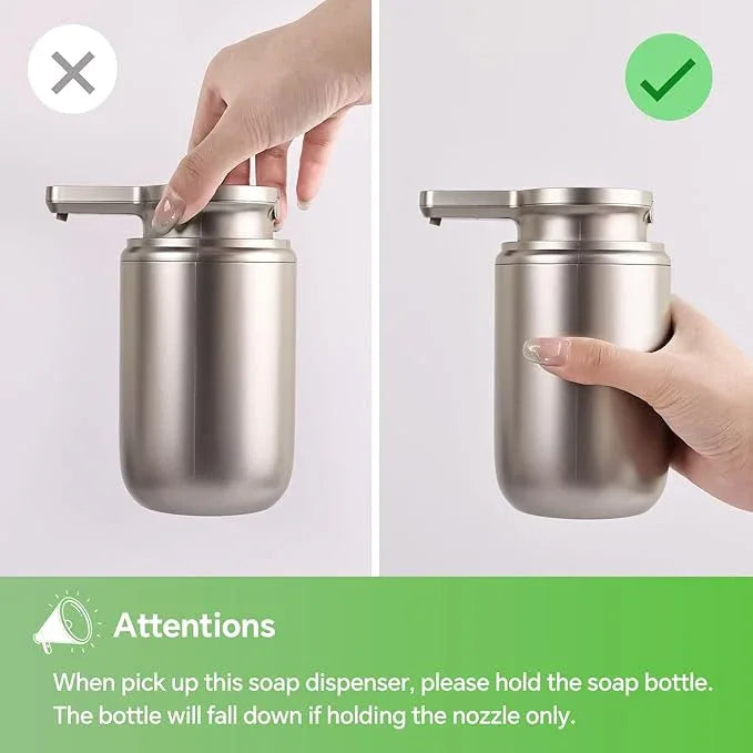 LAOPAO Automatic Foaming Soap Dispenser, Rechargeable Touchless Foam Hand Soap Dispenser for Bathroom, Soap Pump for Kitchen, Water-Resistant, Xmas Gift 10oz, Plastic - ModernBath