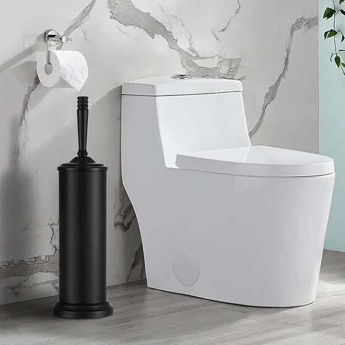 Black Toilet Brush and Holder Set, Stainless Steel Toilet Brush for Bathroom,Heavy Duty Black Toilet Bowl Brush and Holder,Deep Cleaning Modern Toilet Cleaner Brush -Space Saving, Covered Brush - ModernBath