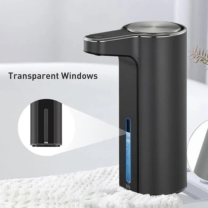 EKO Aroma Touchless Automatic Soap Dispenser for Bathroom and Kitchen, Liquid Hand Soap Dispenser, Water-Resistant and Rechargeable, 9 fl oz (Dark Grey) - ModernBath