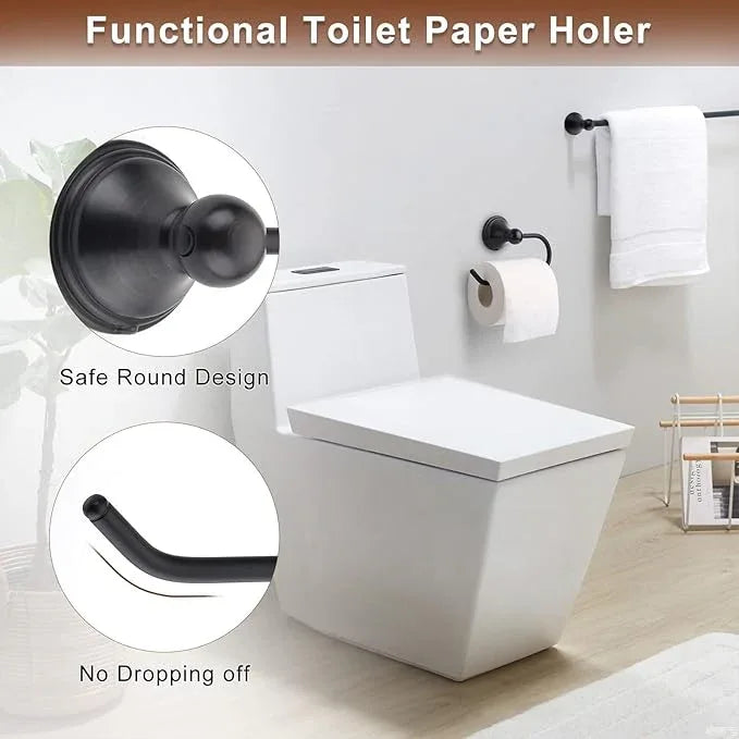 FILTA Bathroom Hardware Set - Oil Rubbed Bronze Towel Rack Set with 4 Pieces Towel Holder and 18 or 24 Inch Towel Bar - ModernBath