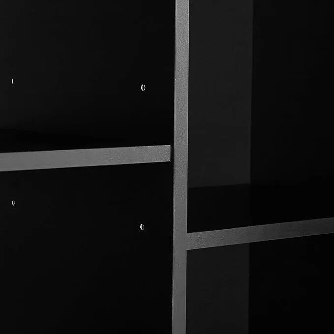 Bathroom Storage Cabinet with Doors and Drawers, Tilt-Out Laundry Hamper, Multiple Storage Space, Freestanding Style, Open Shelve, Adjustable Shelf (Black) - ModernBath