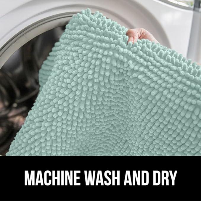 GORILLA GRIP Bathroom Rug Sets, Soft Chenille 2 Piece Area Rugs Set, Toilet Base Mat and 30x20 Carpet, Absorbent Microfiber Washable Mats Dry Quickly, Home Décor and Bath Room Accessories, Seablue - ModernBath