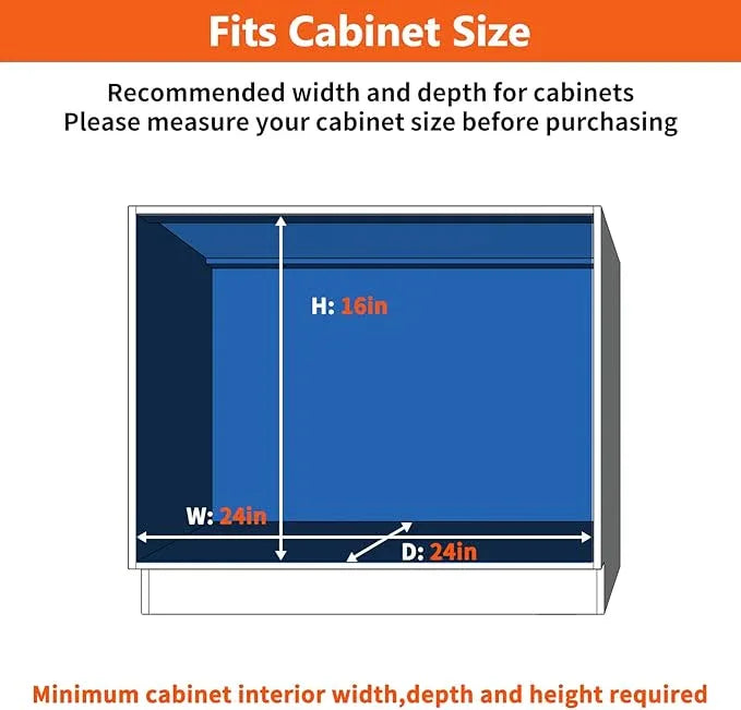 ROOMTEC Individual Pull Out Cabinet Organizer (22½"W x 21½"D), 2 Tier Spice Rack Organizer for Cabinet, Slide Out Drawer Pantry Shelf Organization and Storage for Kitchen Bathroom - ModernBath