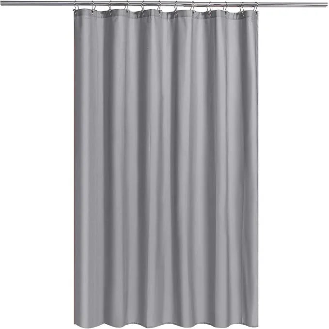 N&Y HOME Fabric Shower Curtain or Liner with Magnets - Grey Shower Curtain for Bathroom with Hotel Quality, Machine Washable, Water Repellent - Gray, 72x72 - ModernBath