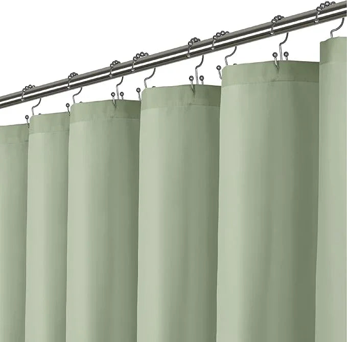 LiBa Green Shower Curtain, Fabric, Water Repellent Shower Curtain, Decorative Bathroom Curtains, 72" W x 72" H, Heavy Duty, Easy to Clean(Green) - ModernBath