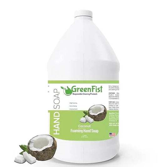 GreenFist Foaming Hand Soap Refills Jug Coconut Scent Foam Refill Made in USA, 128 ounce (1 Gallon) - ModernBath