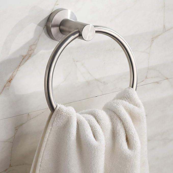 BGL Towel Ring Brushed Nickel, Bath Hand Towel Ring Stainless Steel Round Towel Holder for Bathroom - ModernBath