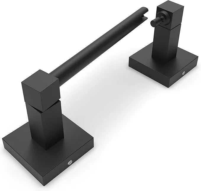 Ruacq Toilet Paper Holder Matte Black Double Post Pivoting Square Tissue Holders Roll Holder Hangers Toilet Paper Modern Wall Mounted, Commercial Bathroom Toilet Paper Roll Holder - ModernBath