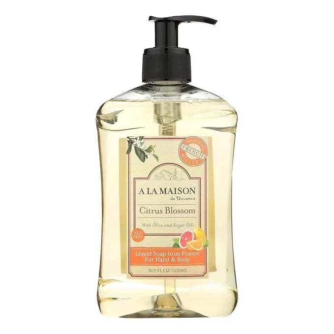 A LA MAISON French Liquid Hand Soap RefilL - Natural Hand Wash Made with Essential Oils - Biodegradable, Plant-Based, Vegan, Cruelty-Free (16.9 Fl Oz Bottle, Citrus Blossom) - ModernBath