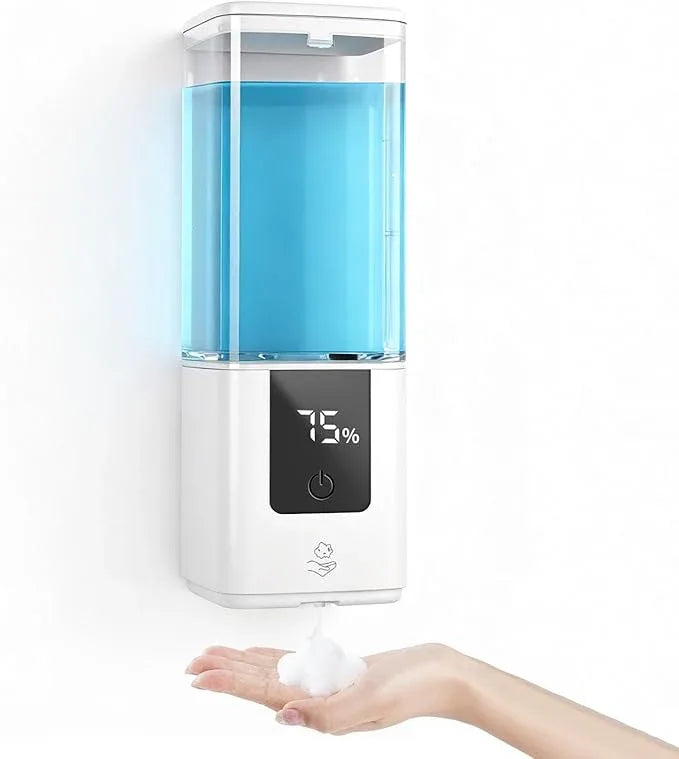 LAOPAO Soap Dispenser, Automatic Soap Dispenser Wall Mount Rechargeable Foaming Soap Pump for Bathroom Kitchen, Touchless Foam Soap Dispenser for Dish/Hand/Shower Soap, Home & Commercial, 540ml, White - ModernBath