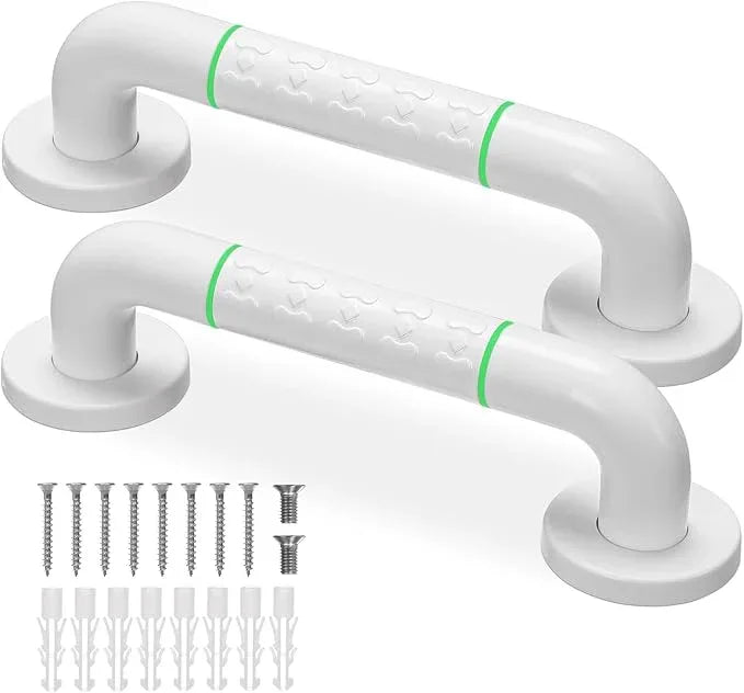 Grab Bars for Shower,2 Pack 12 Inch Shower Handle Bath Grab Rails with Anti-Slip Grip and Safety Luminous Circles,Stainless Steel Bath Handle Bathroom Grab Bar for Seniors, and Disability. - ModernBath