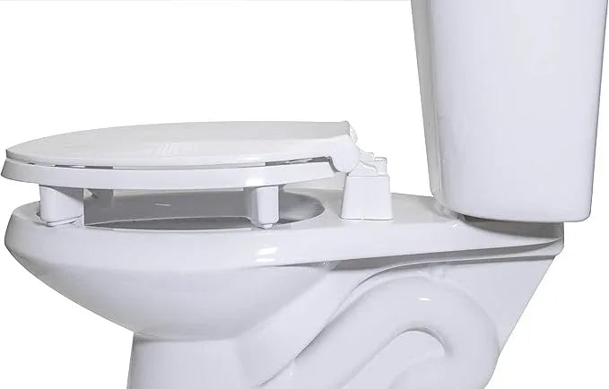 Centoco 3 inch Raised Toilet Seat for Seniors, Elongated, Closed Front with Cover, Plastic, Made in the USA, 3L800STS-001, White - ModernBath