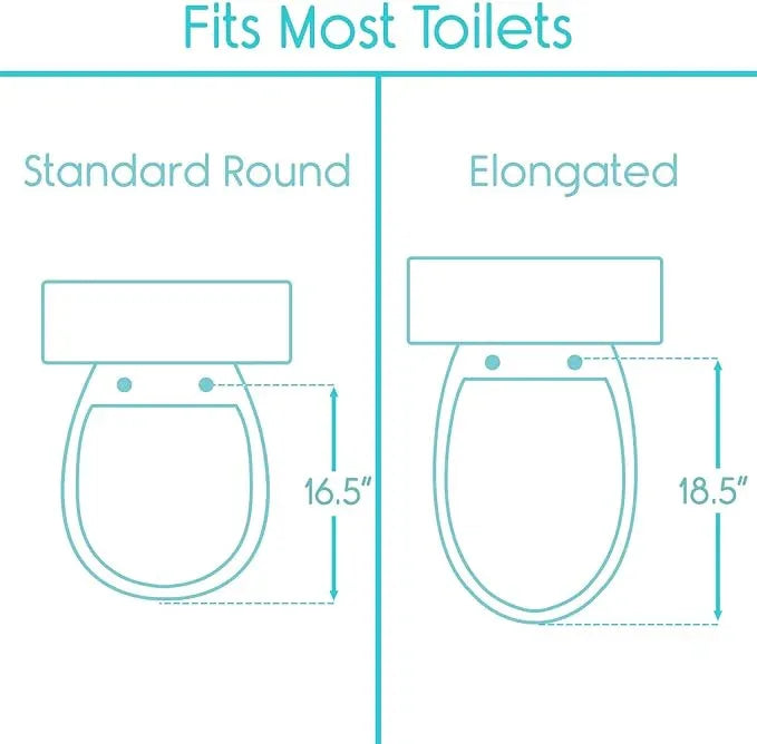 Vive Raised Toilet Seat - 5" Portable, Elevated Toilet Seat Riser & Extender - Elongated and Standard Fit Commode Lifter - Bathroom Safety Extender Assists Disabled, Elderly, Seniors, Handicapped - ModernBath