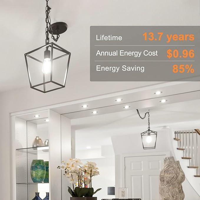 TJOY 30 Pack E26 Base Vintage LED Edison Light Bulbs, 60W Equivalent Dimmable, 4000K Natural White, 8W ST58 LED Filament Bulbs, 800Lumens, CRI80+, Antique Glass Style for Home, Bedroom, Farmhouse - ModernBath