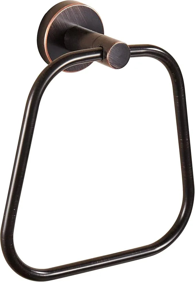 Bronze Hand Towel Holder, Bathroom Towel Ring Oil Rubbed, Bath Hand Towel Hangers Wall Mounted Farmhouse Rustic ORB Stainless Steel Trapezoid - ModernBath
