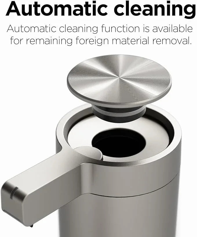 mooas Automatic Liquid Soap Dispenser Stainless Steel Touchless Hands Free Soap Dispenser 2 Levels Adjustable Waterproof Motion Sensor Electric Dish Soap Dispenser for Kitchen Bathroom (Rechargeable) - ModernBath