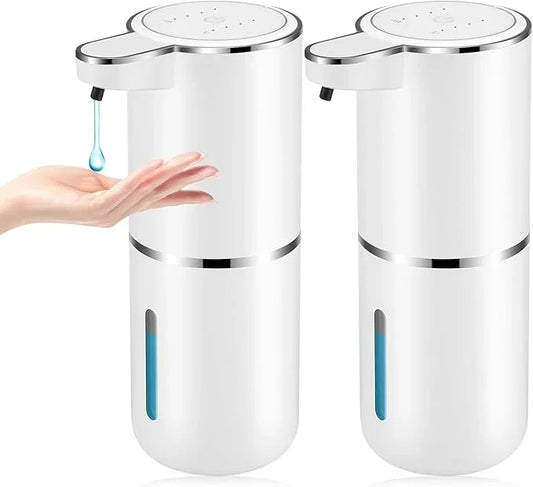 2 Pack Automatic Soap Dispenser,Automatic Liquid Soap Dispenser Touchless,12.8oz/380ml USB Rechargeabled Wall Mounted Smart Soap Dispensers for Bathroom Kitchen Dish Soap - ModernBath