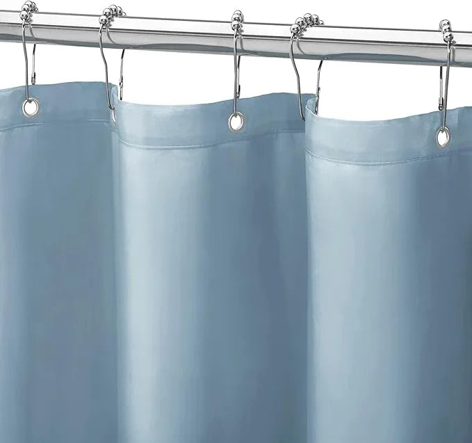 Gibelle Stall Small Shower Curtain Liner 36 x 72 Inches, Light Blue Shower Curtain Liner, Washable Waterproof Fabric Shower Liner for Bathroom, Machine Washable - ModernBath