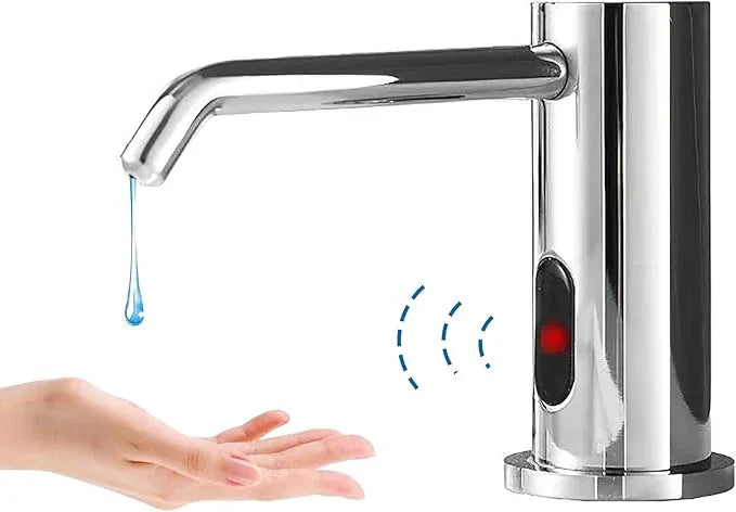 Automatic Soap Dispenser Touchless for Kitchen and Bathroom, Sink Built in Commercial Electric Soap Dispenser,Upgraded Infrared Sensors, with Bottle and Pump Electroplated 33.81oz/1000ml - ModernBath